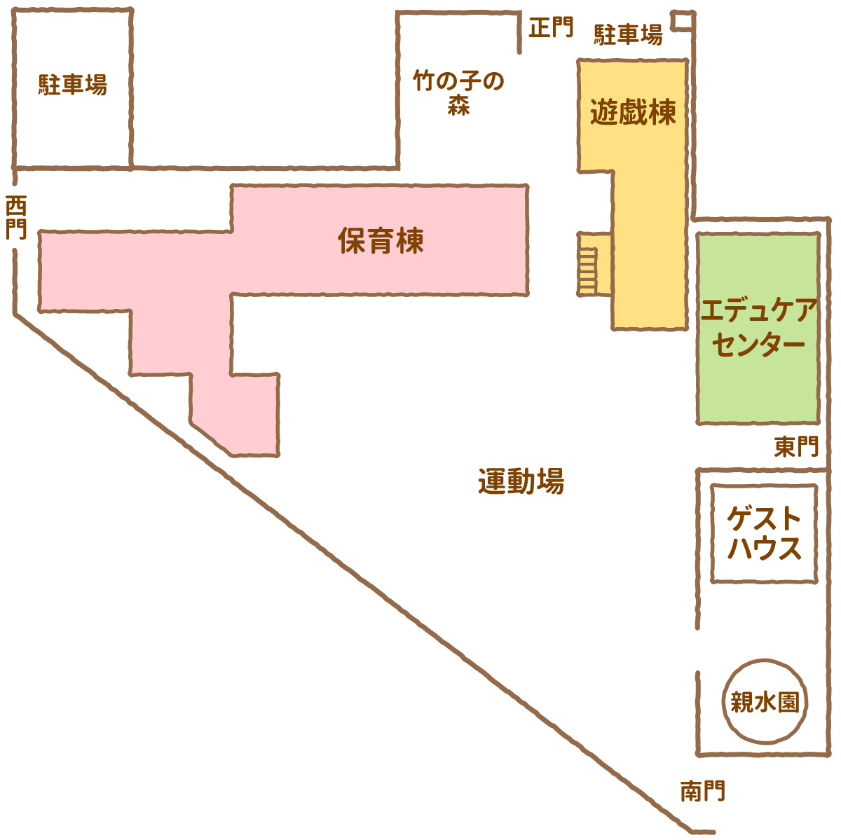 竹の子幼稚園園内地図